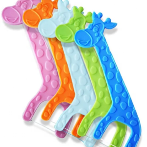 colorful giraffe kids' dental floss (a pack of 40)